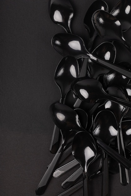 Fond d'appareils en plastique noir jetable