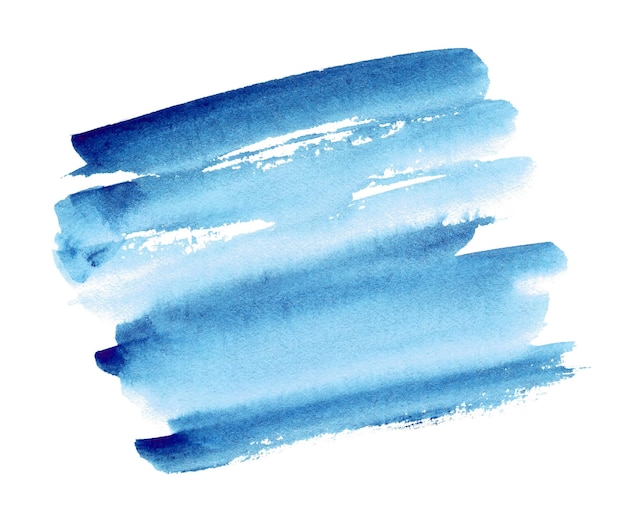 Fond aquarelle abstrait dessiné à la main bleue pour le texte ou le logo