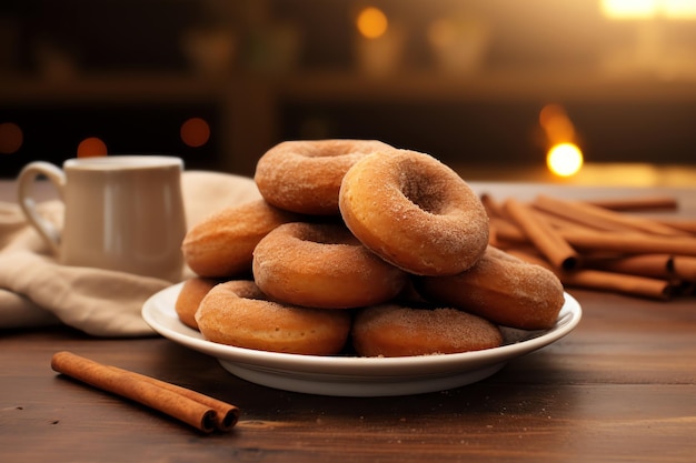 Fond aquarelle de beignets de cidre de pomme