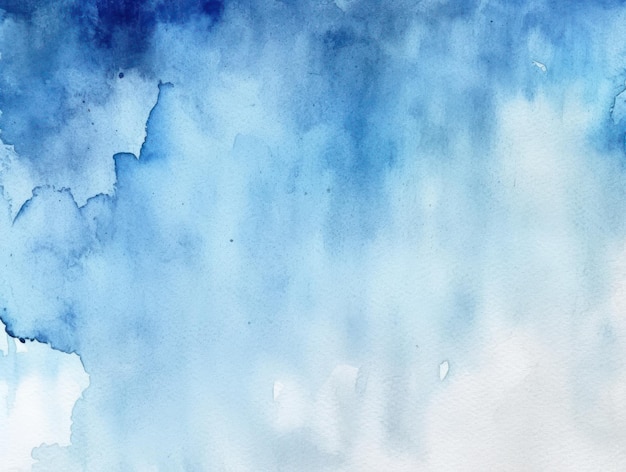 Un fond aquarelle bleu avec un fond blanc.