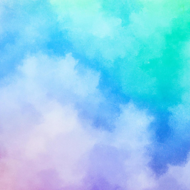 Un fond aquarelle coloré avec un fond de nuage.