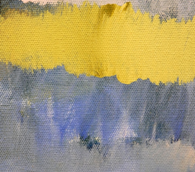 Photo fond aquarelle coloré lumineux coups de pinceau bleu et gris jaune dessinés à la main