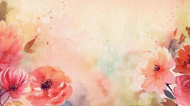 Fond aquarelle floral abstrait sur papier