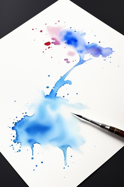 Fond aquarelle splash encre ombrage élément de conception style minimaliste de peinture à l'encre de Chine