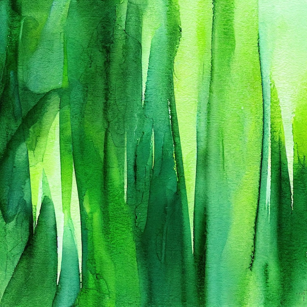 Fond Aquarelle Vert Abstrait Simple