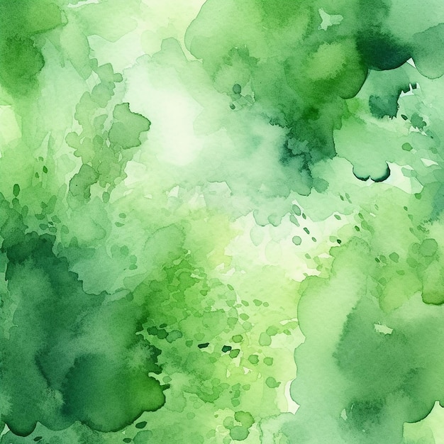 Fond aquarelle vert avec un fond vert