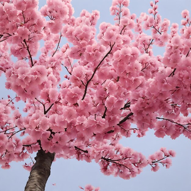 Fond d'arbre de fleurs de cerisier rose