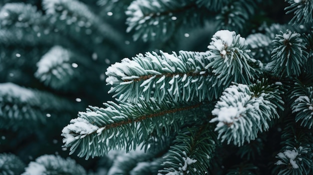 Fond d'arbres à feuilles persistantes dans la forêt en hiver