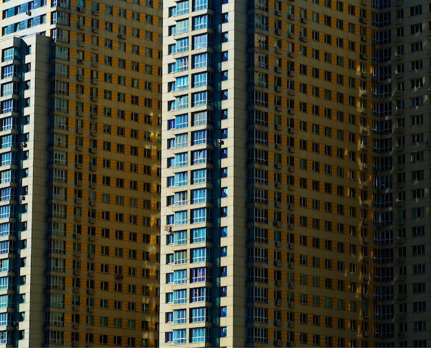 Fond d'architecture de gratte-ciel à plusieurs étages