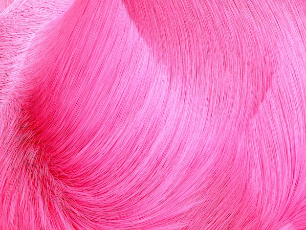 Fond d'art 3D avec des cheveux bouclés roses