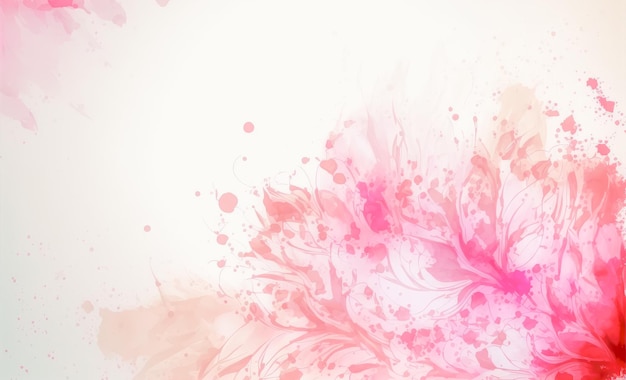 Fond d'art abstrait aquarelle avec des fleurs roses