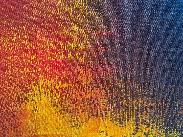 Photo fond d'art abstrait aux couleurs orange et bleu marine