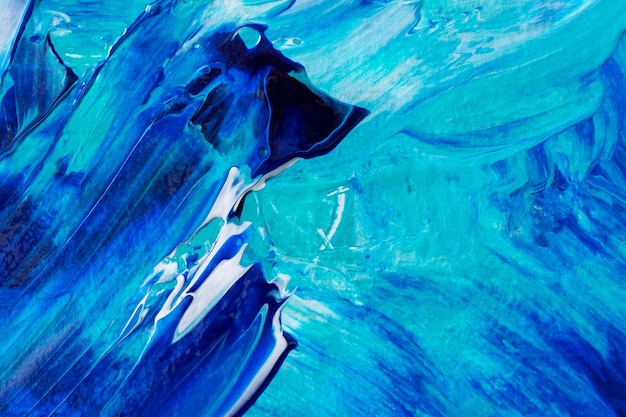 Fond D'art Abstrait De L'océan Conception Marine D'été Avec Des Peintures Acryliques