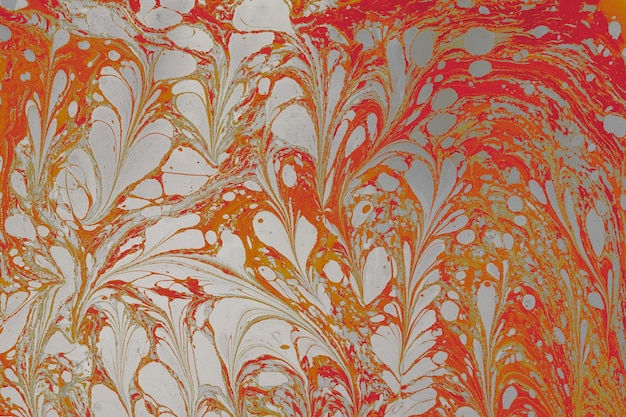 Fond d'art Ebru texture marbrée motifs floraux