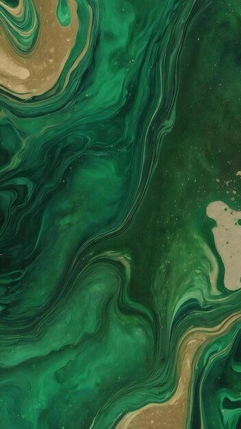 Fond d'art fluide abstrait couleurs vert foncé marbre liquide
