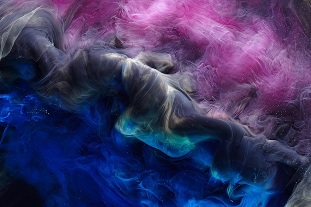 Fond d'art liquide de contraste multicolore Maquette de fumée abstraite d'explosion d'encre de peinture