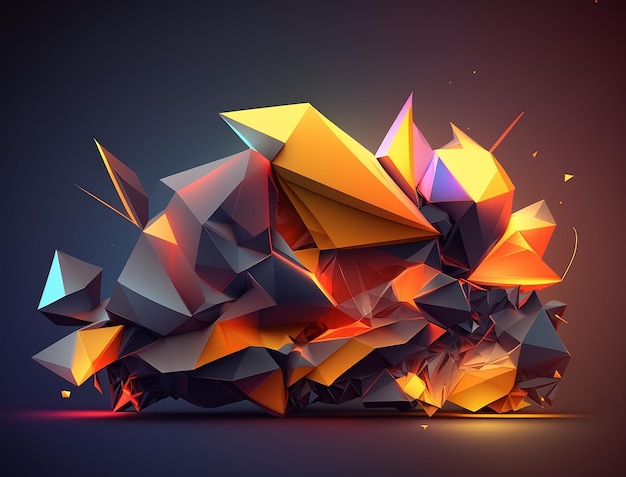 Fond d'art numérique abstrait low poly