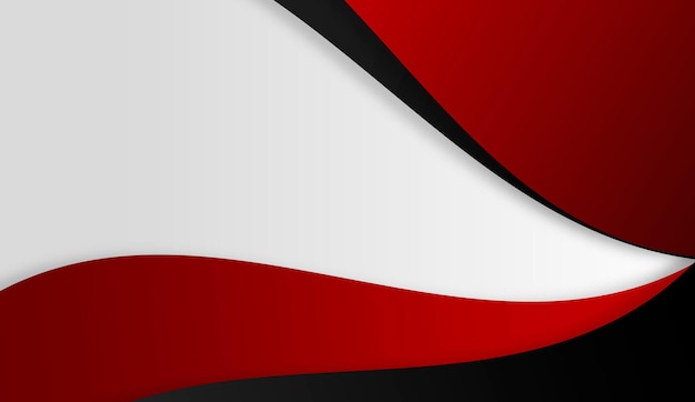 Fond d'art papercut vagues rouges et noires