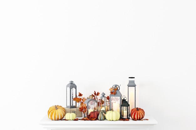 Fond d'automne avec décor