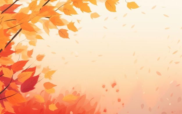 Fond d'automne avec des feuilles jaunes Feuillage d'automne coloré