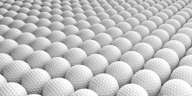 fond de balles de golf de rendu 3d