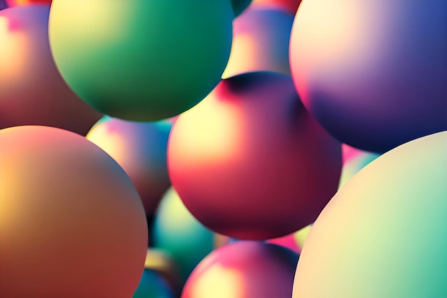 Photo fond de ballons colorés généré par l'ia