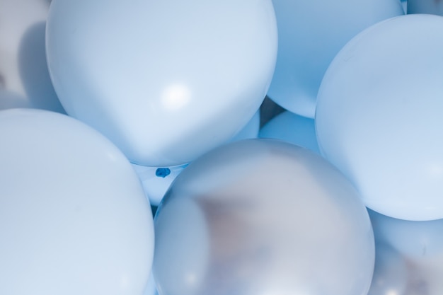 Le fond des ballons est bleu et argent Une place pour le texte Fête de vacances Pho de haute qualité