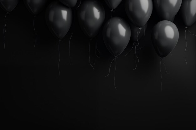 Fond de ballons noirs