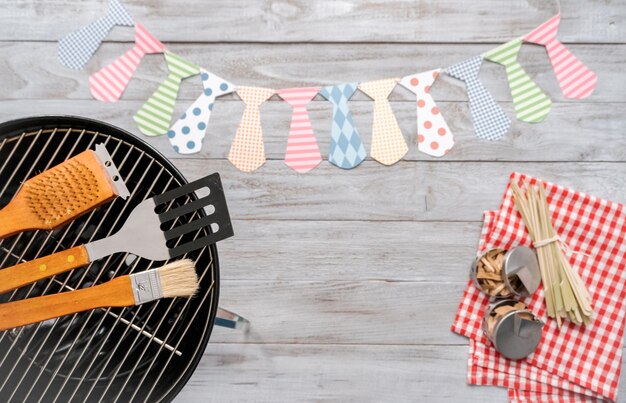 Fond de barbecue pour la fête des pères.