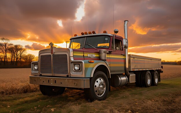 Photo fond de beau gros camion