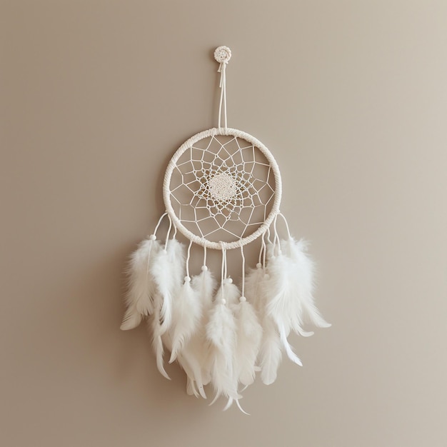 Photo fond beige de la chambre des enfants style boho