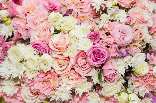 Fond de belles fleurs pour la scène de mariage