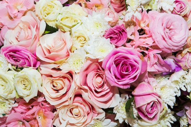 Fond de belles fleurs pour la scène de mariage