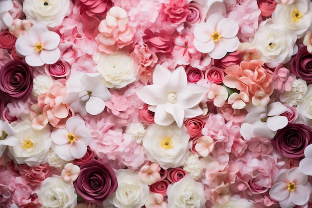 Fond de belles fleurs pour la scène de mariage