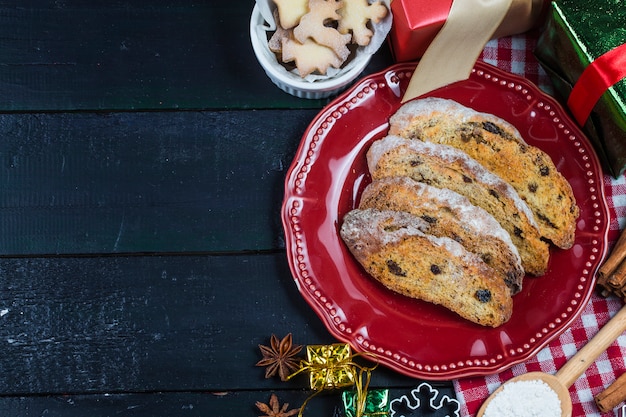 Photo fond de biscuits de noël.