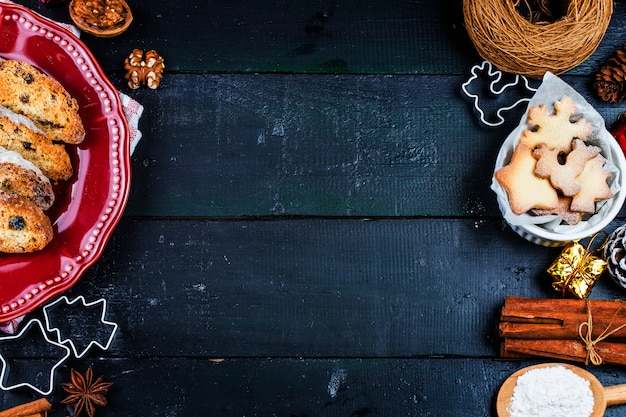 Fond de biscuits de Noël