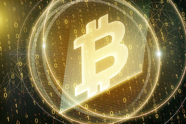 Fond de bitcoin créatif glden