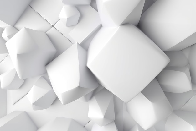 Fond blanc 3D abstrait d'élégance minimaliste avec une profondeur subtile