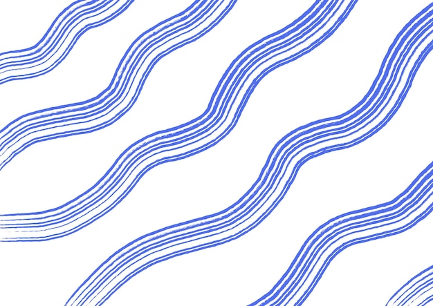 Fond blanc d'art abstrait avec des lignes de couleur bleues ondulées Toile de fond avec un fluide courbe très orné de rayures peri Motif de vague Design graphique moderne avec élément futuriste