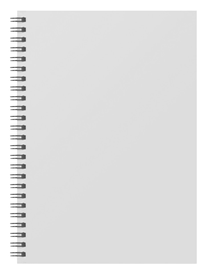 Photo fond blanc. cahier à spirale papier isolé sur la pentecôte