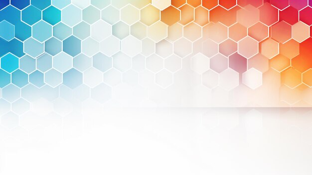 Fond blanc de conception de bannière de vecteur avec motif hexagonal