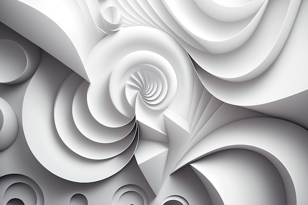 Un fond blanc et gris avec un motif en spirale.