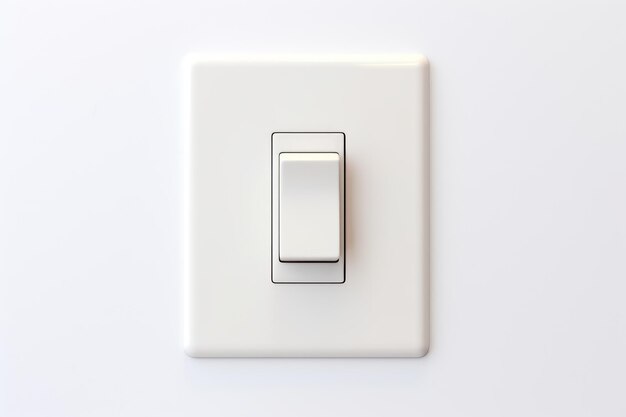 Un fond blanc avec un interrupteur de lumière noire