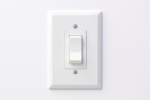 Un fond blanc avec un interrupteur de lumière noire