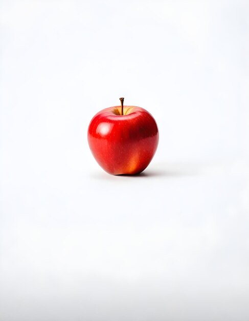 fond blanc isolé de pomme rouge