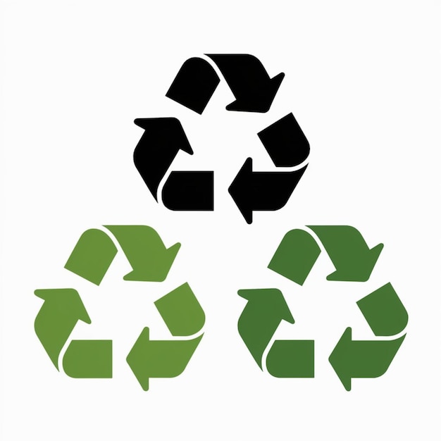 Photo un fond blanc avec un panneau de recyclage vert disant recycle