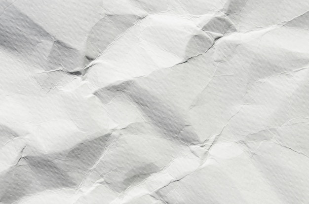 Fond blanc et papier peint par texture de papier froissé et espace libre.