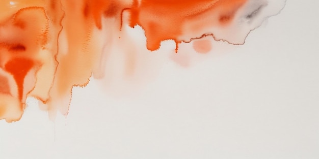 Un fond blanc avec de la peinture orange et rouge