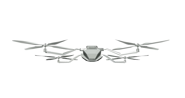 Fond blanc de rendu 3d drone blanc