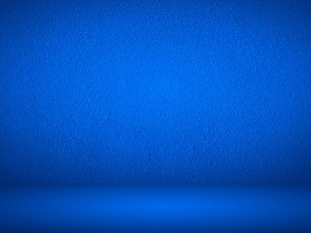 Fond bleu abstrait pour les modèles de conception Web et le studio de produit avec une couleur dégradée lisse